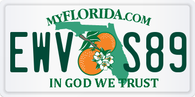 FL license plate EWVS89