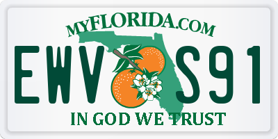 FL license plate EWVS91