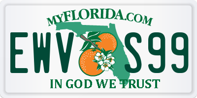 FL license plate EWVS99