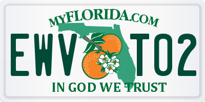 FL license plate EWVT02