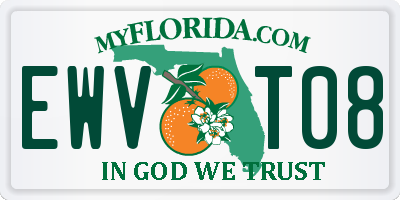 FL license plate EWVT08
