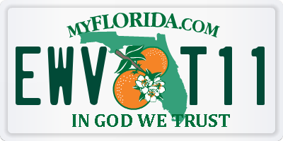 FL license plate EWVT11