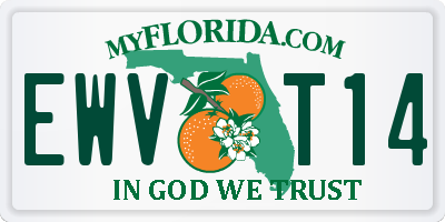 FL license plate EWVT14