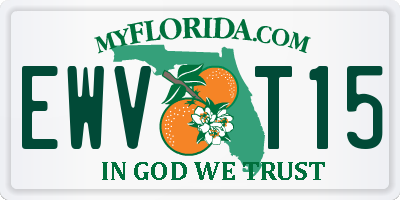 FL license plate EWVT15