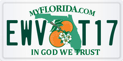 FL license plate EWVT17