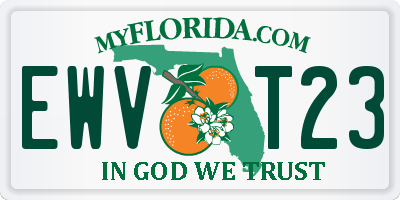 FL license plate EWVT23