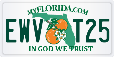 FL license plate EWVT25