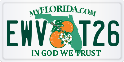 FL license plate EWVT26