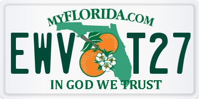 FL license plate EWVT27
