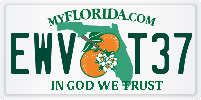 FL license plate EWVT37