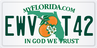 FL license plate EWVT42