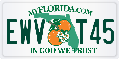 FL license plate EWVT45