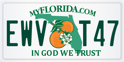FL license plate EWVT47