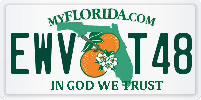 FL license plate EWVT48