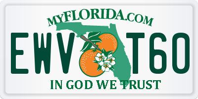 FL license plate EWVT60