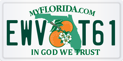 FL license plate EWVT61