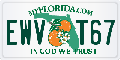 FL license plate EWVT67
