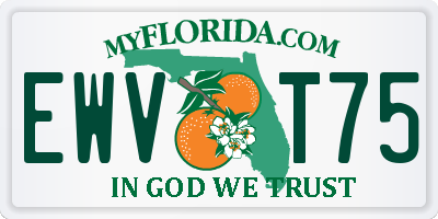FL license plate EWVT75