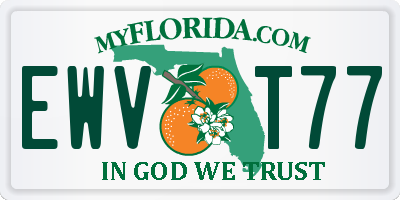 FL license plate EWVT77