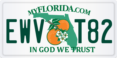 FL license plate EWVT82