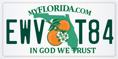FL license plate EWVT84