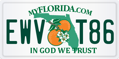 FL license plate EWVT86