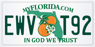FL license plate EWVT92