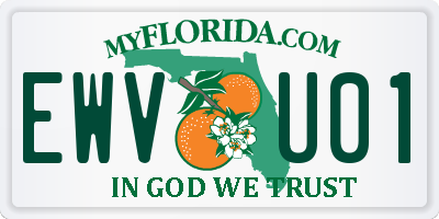 FL license plate EWVU01