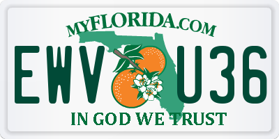 FL license plate EWVU36