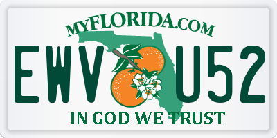 FL license plate EWVU52