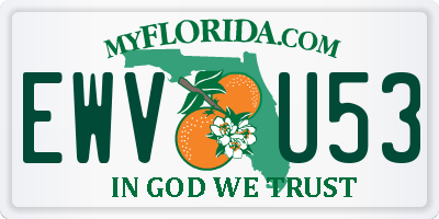 FL license plate EWVU53