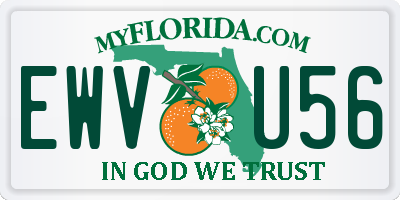 FL license plate EWVU56