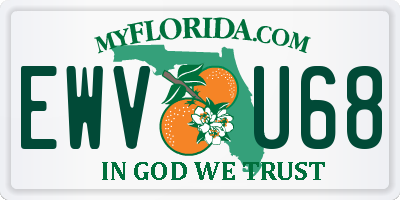FL license plate EWVU68