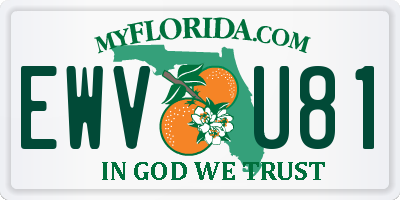 FL license plate EWVU81