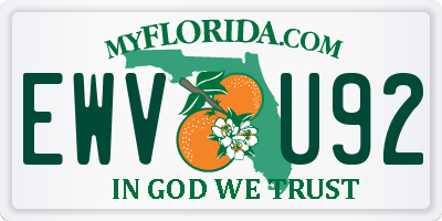 FL license plate EWVU92