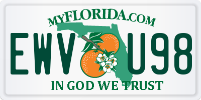 FL license plate EWVU98