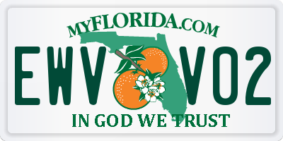 FL license plate EWVV02