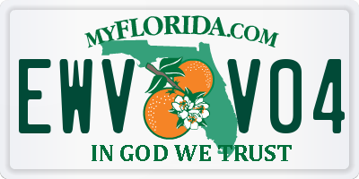 FL license plate EWVV04