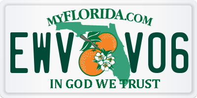 FL license plate EWVV06