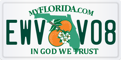FL license plate EWVV08