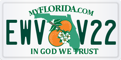 FL license plate EWVV22