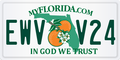 FL license plate EWVV24