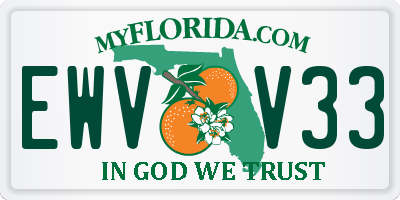 FL license plate EWVV33