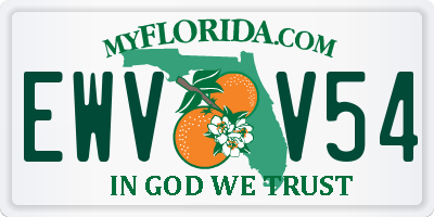 FL license plate EWVV54