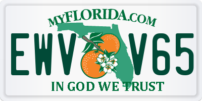 FL license plate EWVV65