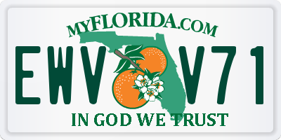 FL license plate EWVV71