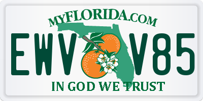 FL license plate EWVV85