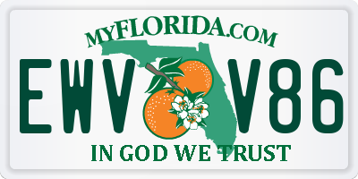 FL license plate EWVV86