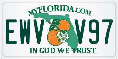 FL license plate EWVV97