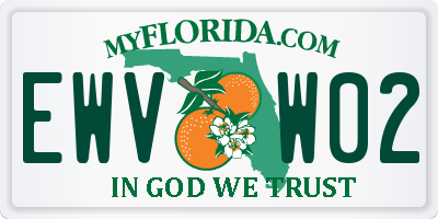 FL license plate EWVW02